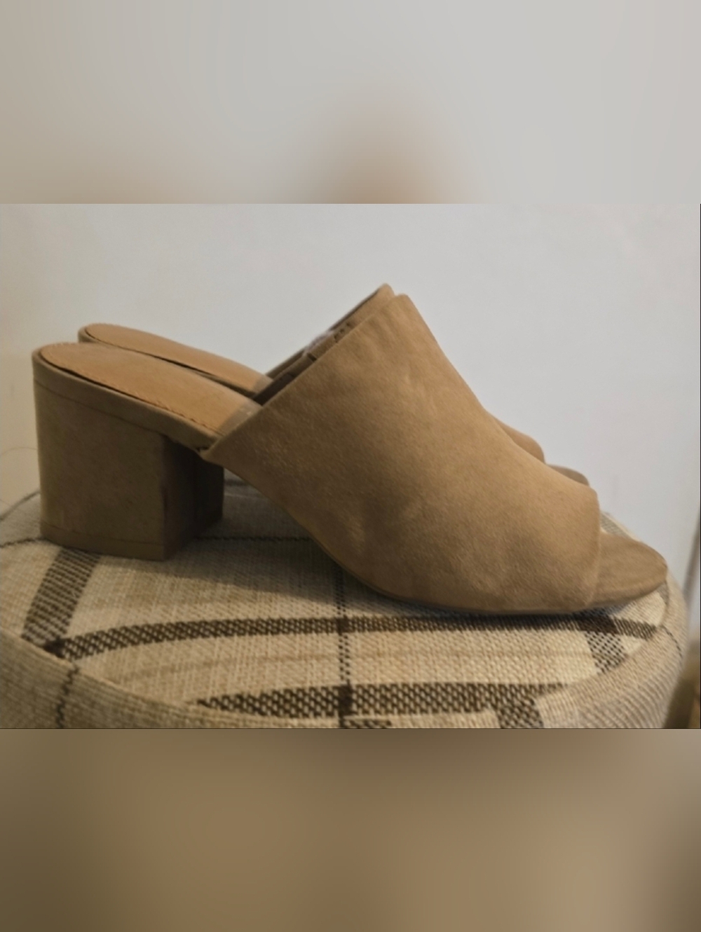 Christian Siriano Tan Suede Slip-On Sandal 6